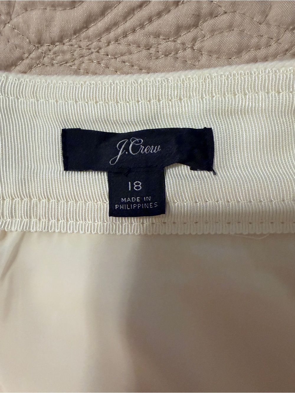J.Crew Ivory Wool Mini Skirt Size 18 Lined Classic A-Line - Picture 5 of 10